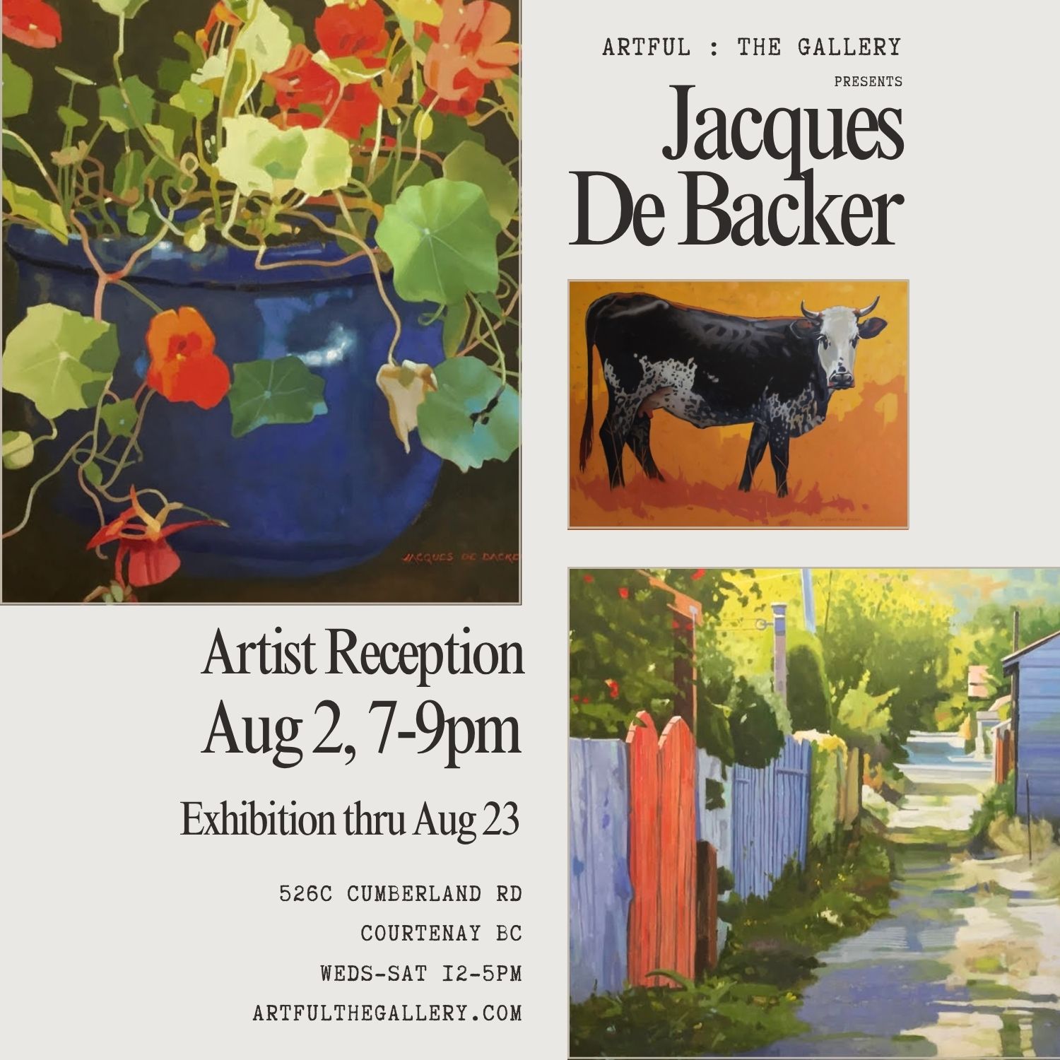 Artful The Gallery Jacques De Backer Artist Reception IN